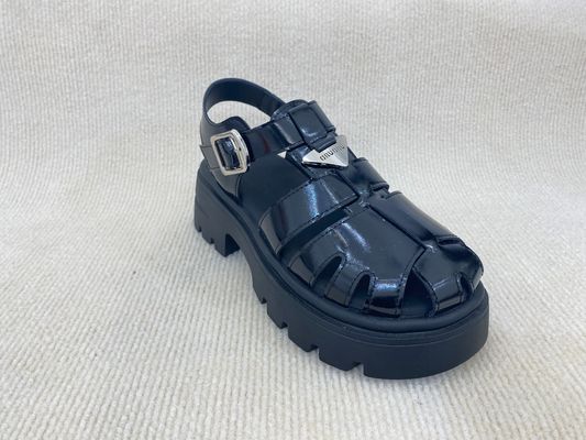 quality TPR Womens Silver Platform Sandals With Thick Soled And Cover Head factory